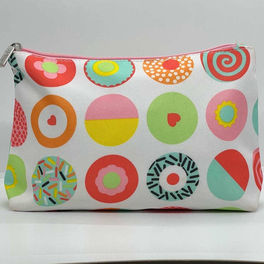 Clinique Make Up Case Cosmetic Bag Circles And Donuts Brand New